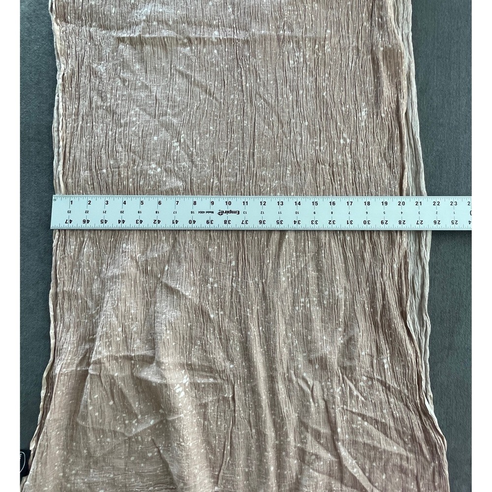 Crinkled Blush Pink Lightweight Scarf Neutral Soft Romantic Cottagecore Normcore - Picture 6 of 6